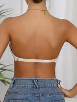 Lace Strapless Bra Double Front Closure Push Up Bralette for Women Invisible Anti-Slip High support Women's underwear