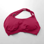 NCLAGEN Asymmetric Sports Bra High Support Backless Gym Top Women Halter Fitness Running Workout Clothes Sexy Seamless Underwear