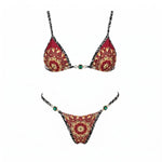 3Pcs Micro Bikinis Sexy Women Swimsuit 2026 New Swimwear Printed Swim Suit Female Bathing Suit Bandeau Biquini Beachwear Sarong