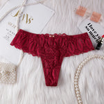 Hollow Out Lace Sexy Girls G String Panties Women Briefs Transparent Thong Thin Underwear Female Low Waist Lingerie Size S-XL