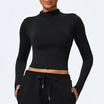 Hearuisavy Summer Women's Fitness Long Sleeved Shirt Lightweight Gym Workout Top Breathable Quick Drying Yoga Clothing Sportwear
