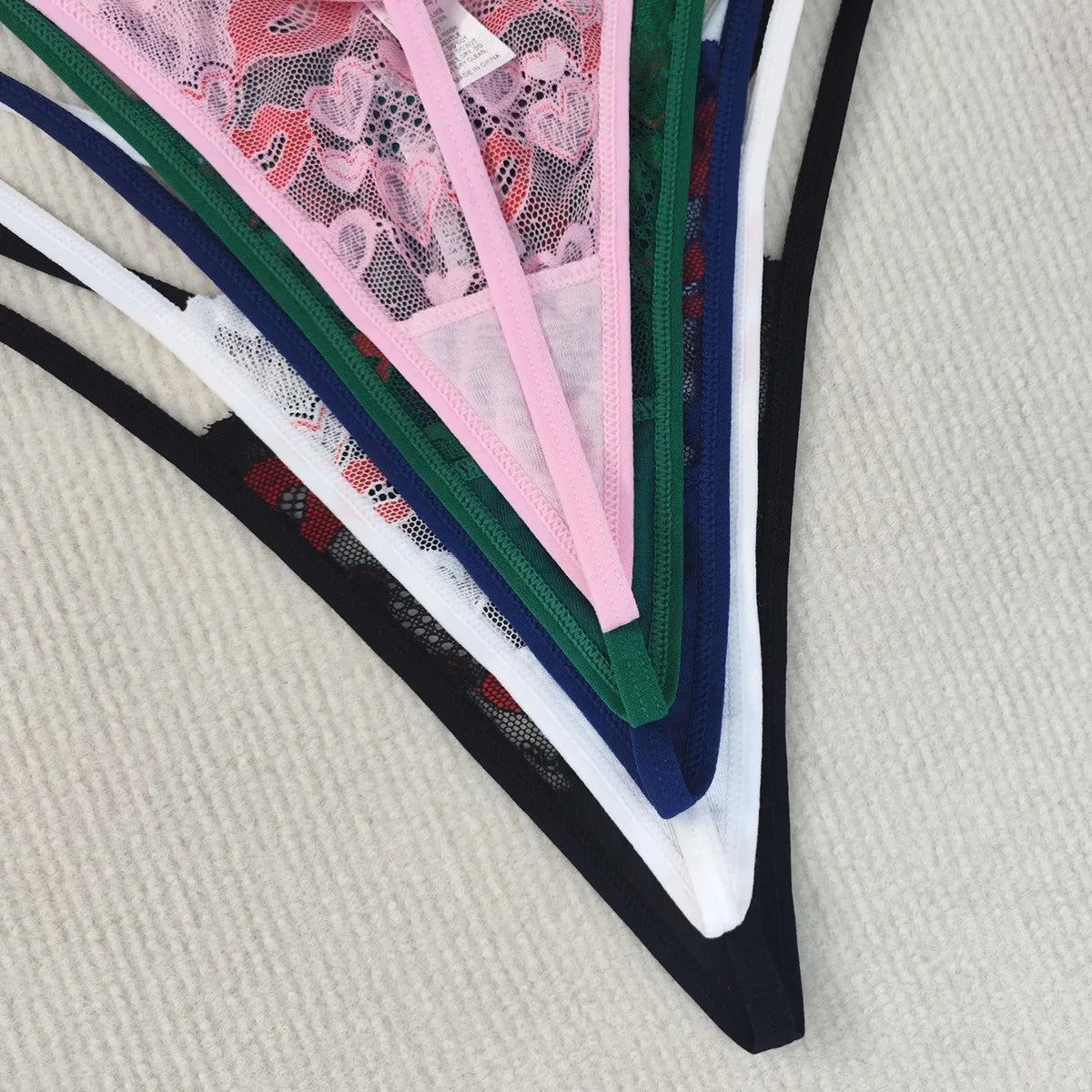 5pcs/pack Low Rise Lip Print Sexy Women G-string Sexy Lingerie Breathable Comfortable Lady Thongs 2025 Erotic Female Underwear