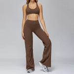 New yoga set 2 pieces gym set Women Long Sleeve Sports Shirts Sports Bra Leggings Suit Fitness Running Workout Suits Tracksuit
