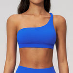 Summer Shockproof Sport Bra Women's Beautiful Back Gym Sports Underwear Women Oblique Shoulder Straps Running Fitness Yoga Bra