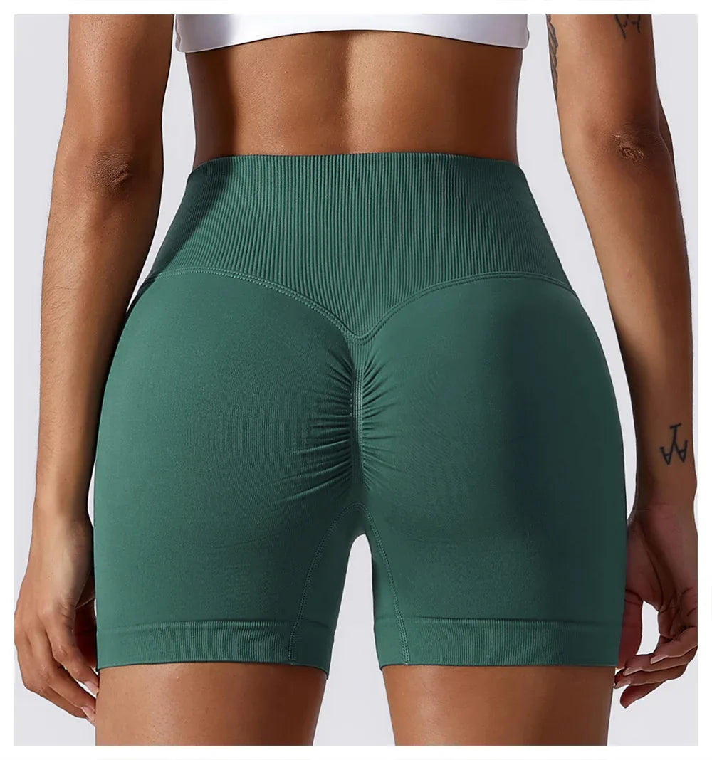 Summer Seamless High Waist Yoga Shorts Elasticity Sports Leggings Women Breathable Cycling Shorts Buttock Lift Gym Shorts Women