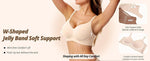 Women's Jelly Bra Wire-free Seamless 3/4 Cup and Thin Molded Bra Soft Support Underwear Comfortable Push-up Bra