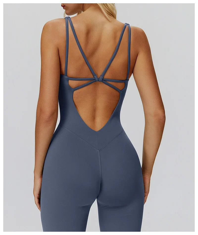 Women Yoga one-piece Jumpsuit Fitness Sports Overalls Gym Clothin Pilates Workout Clothes Outfit push-up Activewear Sportswear