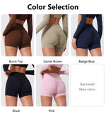 Hearuisavy Summer Elastic Scrunch Yoga Shorts Push Up Gym Leggings Cycling Workout Short Women Quick-Dry High Waist Sports Pants