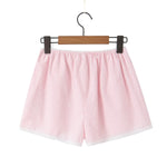 New French Style Lazy Loose Home Casual Button Lace Stripe Shorts For Woman Casual Elegant Fashion Style Pure Desire Casual QRCF
