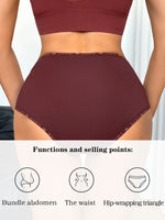 1PCS Women High Waist Seamless Panties Tummy Control Briefs Soft Breathable Solid Basic Underwear Ladies Lingerie S-XXL