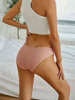 3PCS Cotton Women's Panties Sexy Comfortable Underwear Female Low Waist Stripe Briefs Solid Color Breathable Soft Lingerie M-XL