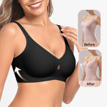Women's Small Teardrop Smooth Wire-free Bra 3/4 Cup Thin Mold Jelly-like Bra Comfortable and Breathable Underwear Plus