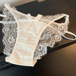 Rhinestones Girls Sexy G String Lace Panties Women Underwear Briefs Hollow Out Thong Transparent Lingerie Intimates