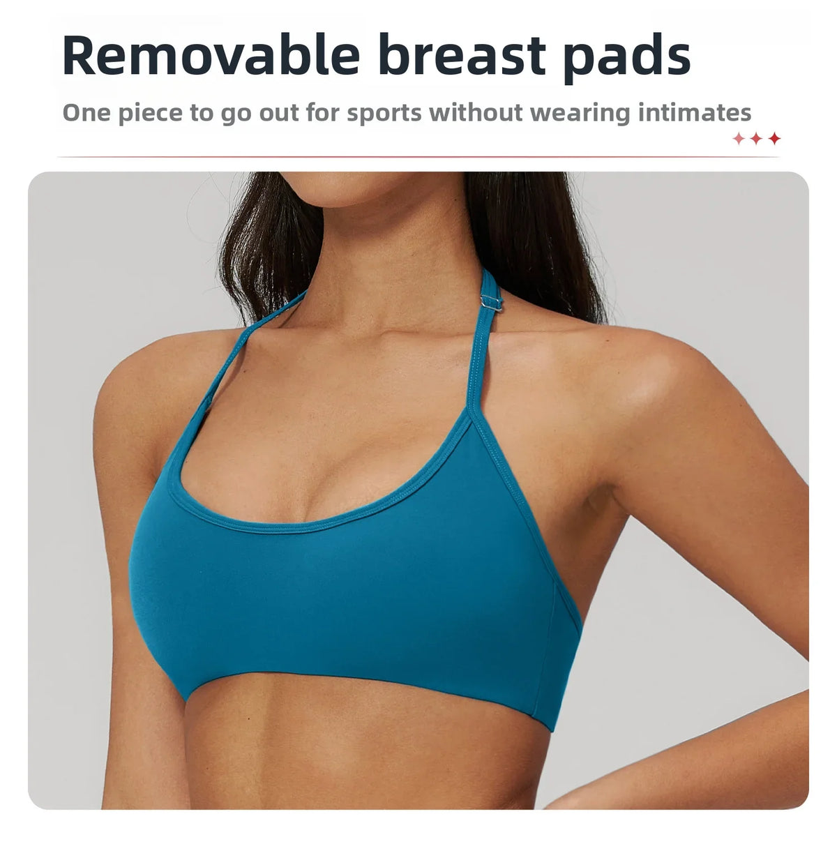 Breathable Bra Gym Top Women Bras High Support Thin Strap Halter Sports Bras Push-up Workout Underwear Shockproof Yoga Tank Tops