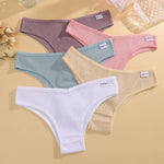 5Pcs/set Women Cotton Brazilian Panties Waffle Style S-XL Underpants Ladies Cotton Underwear Comfortable Soft Female Lingerie