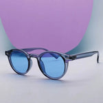 Vintage Rice Nail Round Sunglasses Men Women Brand Hawksbill Blue Shades Eyewear Female Brand Design Sun Glasses Men oculos