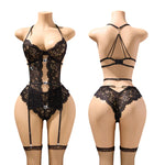 18 Sexy Erotic Lingerie Women Bra And Panty Garters See Through Lingerie Sets Role Play Female Thin Sexy Bras Underwear Set