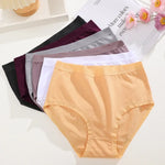 4Pcs/Set Women Cotton Briefs Seamless High Waist Breathable Underwear Female Stretch Comfortable Lingerie New solid color Panty