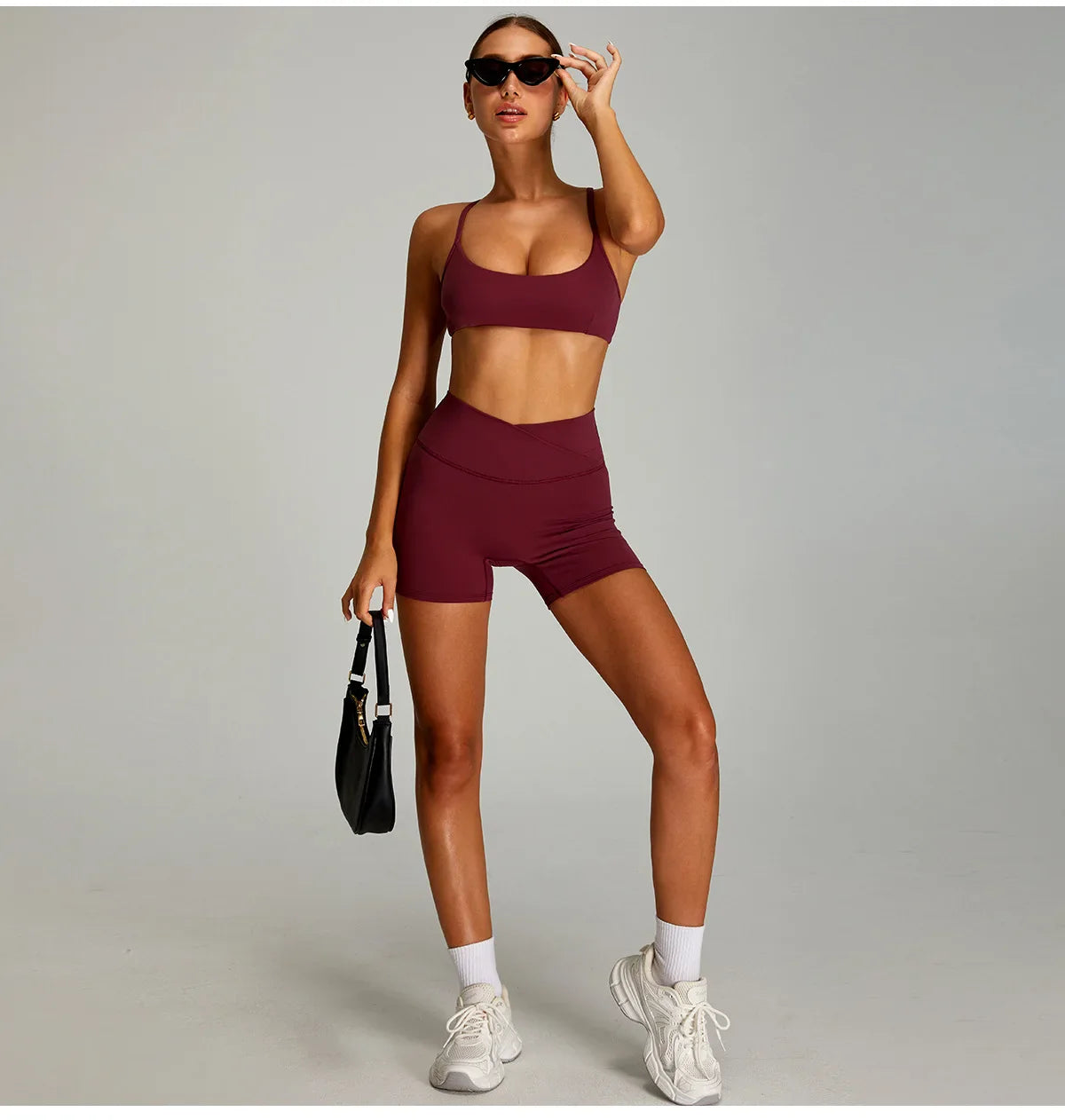 Women Cross Straps Sports Bra Gym Yoga Crop Workout Top Vest High Support Fitness Bralette Push Up Underwear Soft Breathable