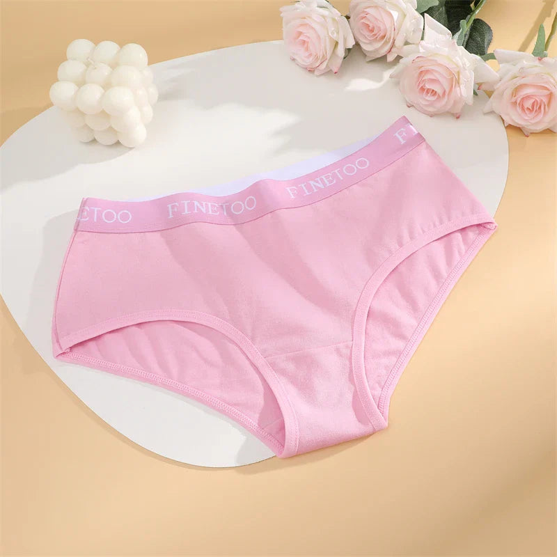 Women's Cotton Briefs Letter Belt Underwear Women Panties Sexy Breathable Briefs Female Stretch Ladies Soft Comfortable Lingerie