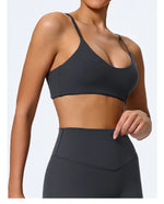 Hearuisavy Summer Super-Soft Women Quick Drying Sports Bra Breathable Gym Workout Top Fitness Underwear Push Up Running Yoga Top