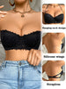 Silicone Pads Strapless Solid Color Sexy Lace Bras Fashionable Outfits Push up Detachable Straps Women's Bra test
