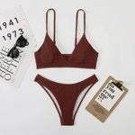 Sexy Extreme Micro Bikini Set 2024 Women White Black Wave V Neck Push Up Thong Swimsuit Beach Bathing Suit Two Piece Swimwear