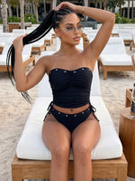 Black Bikinis 2026 Sexy Women Swimsuits Female Swimwear Bikini Set Bathing Suit Swimming Suits Bandeau Beachwear Thong Biquini