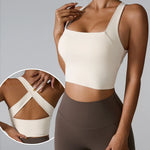 Women's Sports Bra Top Tight Elastic Gym Sport Vest Yoga Bras Crop Top Yoga Clothes Stretch Sports Underwear