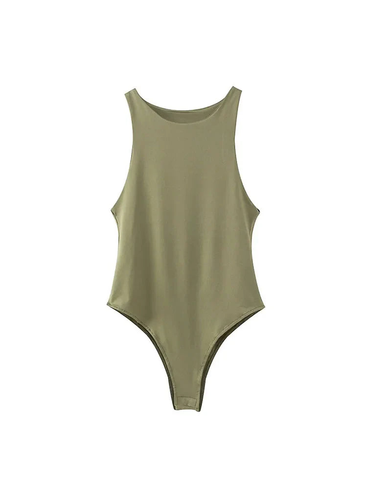 summer solid sexy bodycon women bodysuits female 8 color green slim casualbodysuit chic lady club short playsuits femme