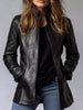 Leather Long Sleeve Moto Jacket test