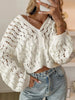 Openwork Button Up V-Neck Cardigan test