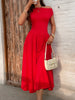 Single Shoulder Midi Dress with Pockets test