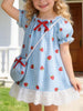 Children's Strawberry Gingham Dress with Matching Purse & Hat Set test