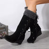 Round Toe Wedge Boots test