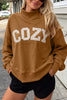 Gingham Letter Mock Neck Sweatshirt test