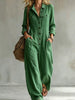 Full Size Long Sleeve Button Front Jumpsuit Plus Size test