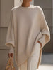 Oversized Batwing Sleeve Round Neck Sweater