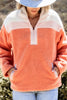 Contrast Half Zip Long Sleeve Sweatshirt test