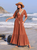 Ruffled Tassel V-Neck Flutter Sleeve Dress test