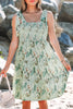Smocked Printed Tie Shoulder Mini Cami Dress test