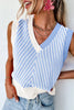 Striped Contrast V-Neck Sweater Vest test