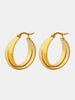 18K Gold-Plated Titanium Steel Huggie Earrings test