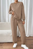 Perfee Round Neck Long Sleeve Top and Pants Set test