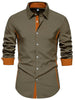 Men's Contrast Trim Button-Down Shirt test