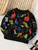 Children's Dinosaur Print Crew Neck Sweatshirt test