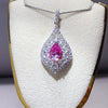 2 Carat 925 Sterling Silver Moissanite Pendant Necklace test