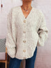 Cable Knit Button-Up Cardigan test