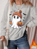 Halloween Ghost Round Neck Sweatshirt test