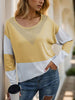 Color Block V-Neck Knit Top test